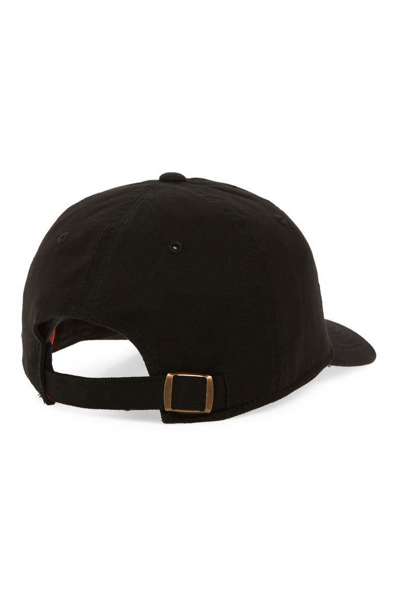 Paris Cotton Baseball Cap, Alternate, color, BLACK