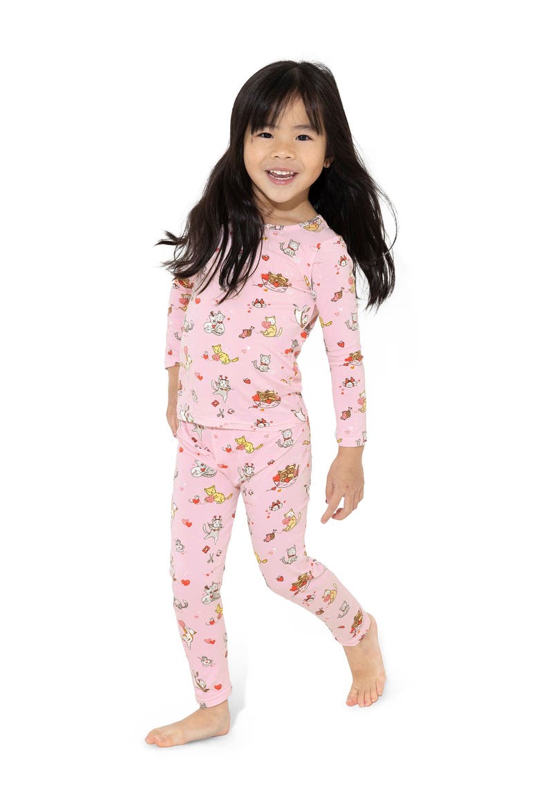 Kids' Love Kittens Set of 2 Piece Pajamas, Alternate, color, Love Kittens