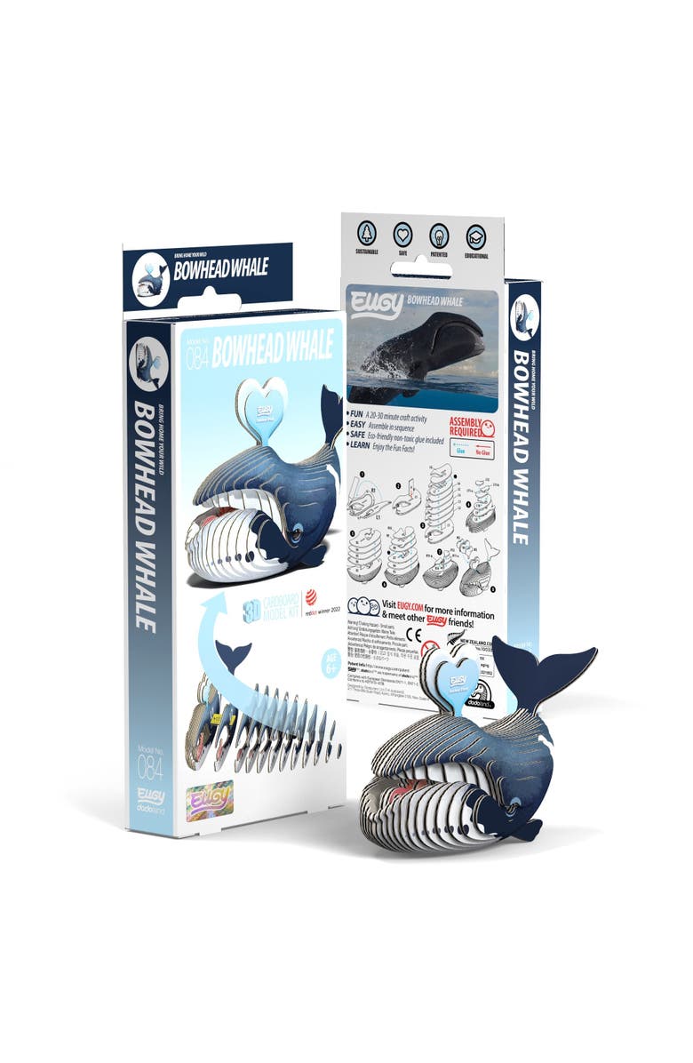 Eugy Puzzles Bowhead Whale 3D Puzzle, Main, color, NO COLOR