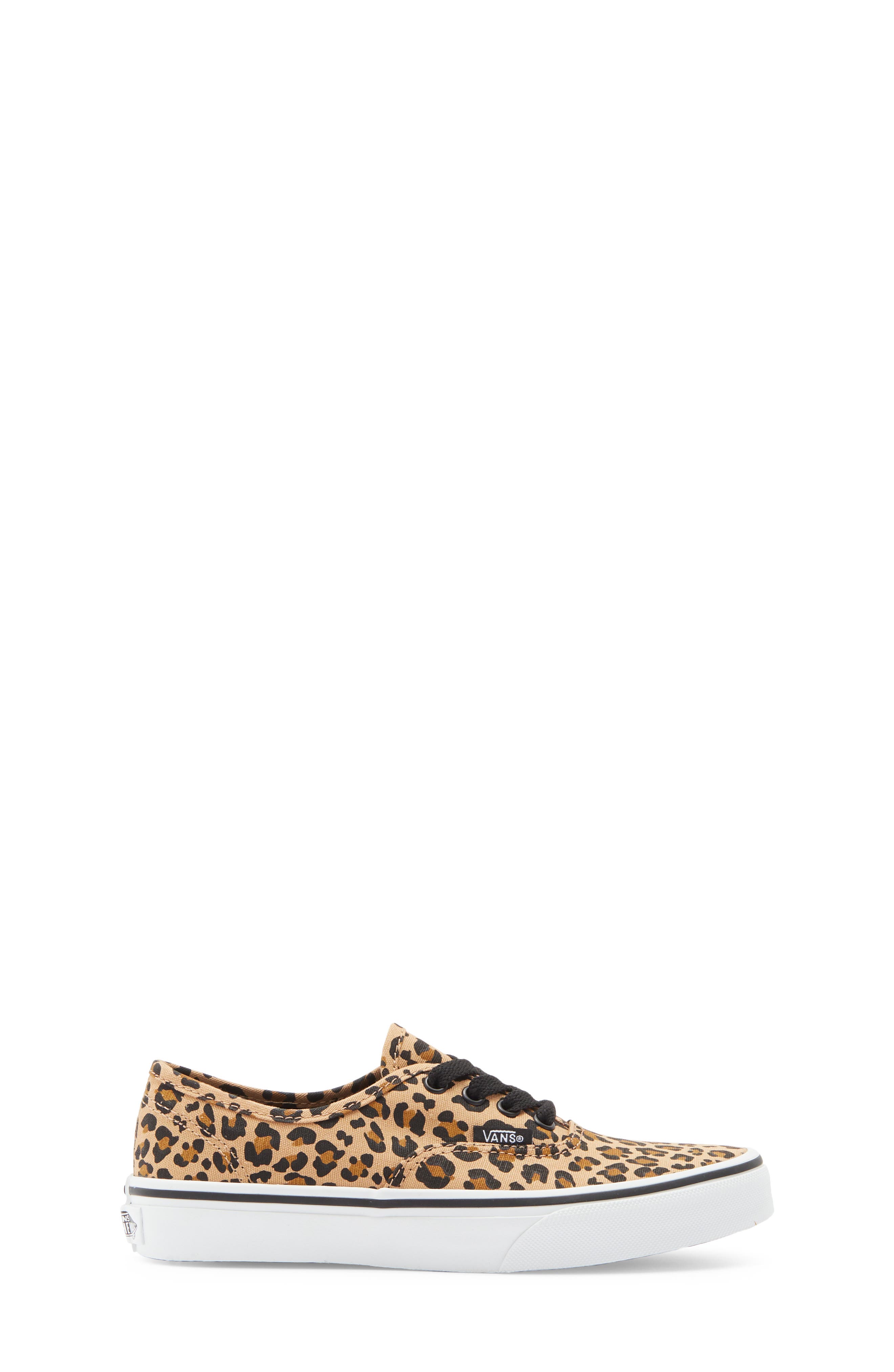 Kids' Authentic Leopard Sneaker, Alternate, color, TAN