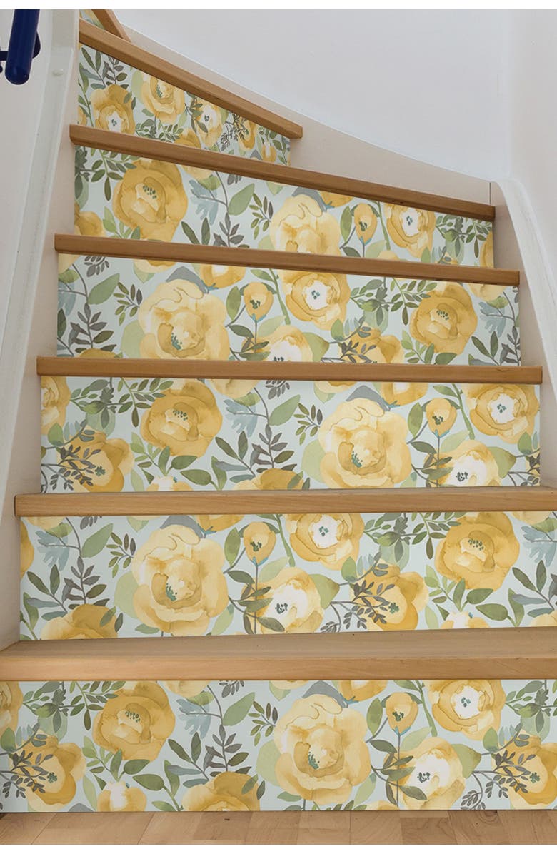 Wallpops Peachy Keen Yellow Peel & Stick Wallpaper, Alternate, color, Yellow