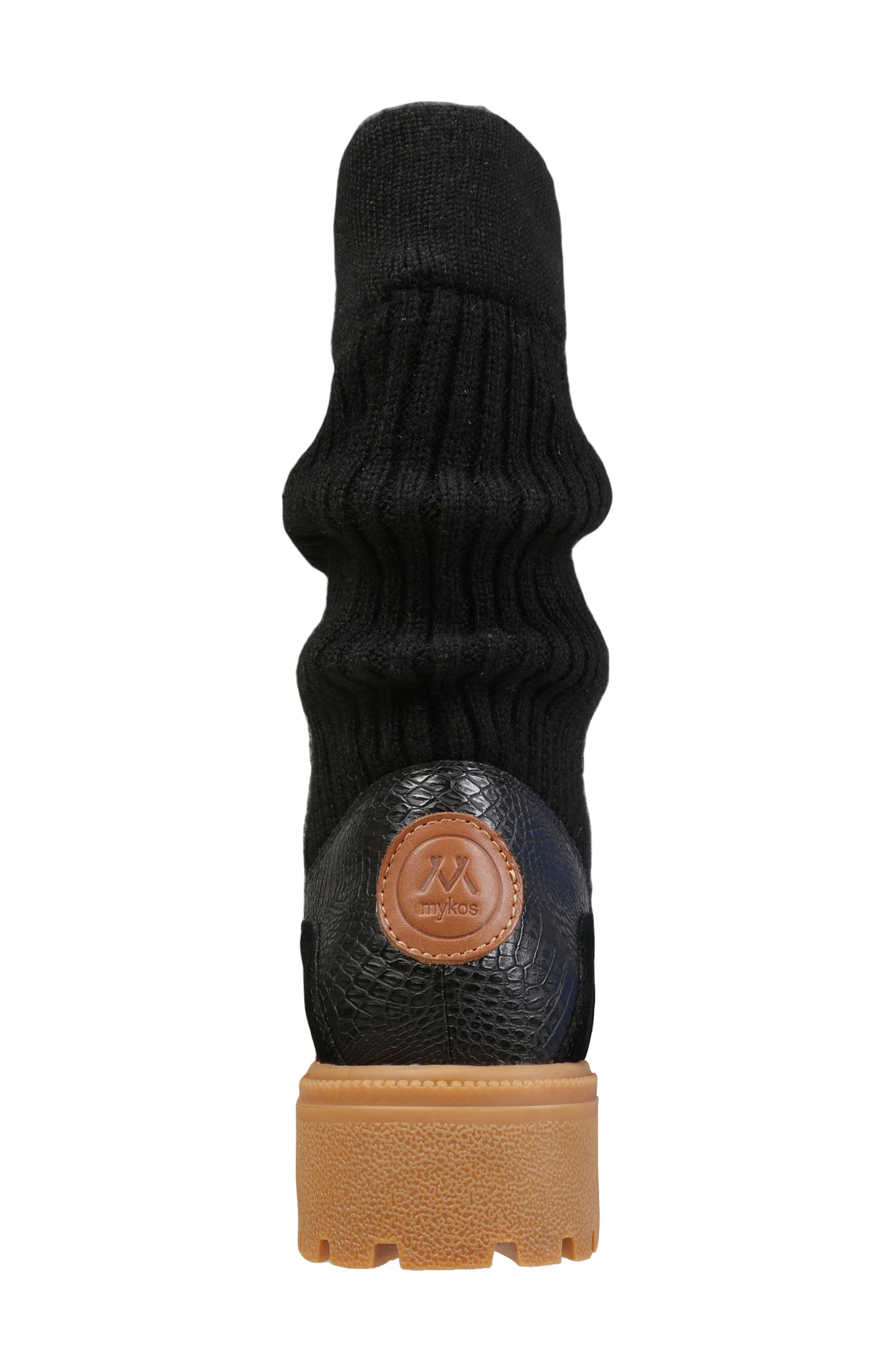 Mykos Suede & Knit Boot, Alternate, color, 