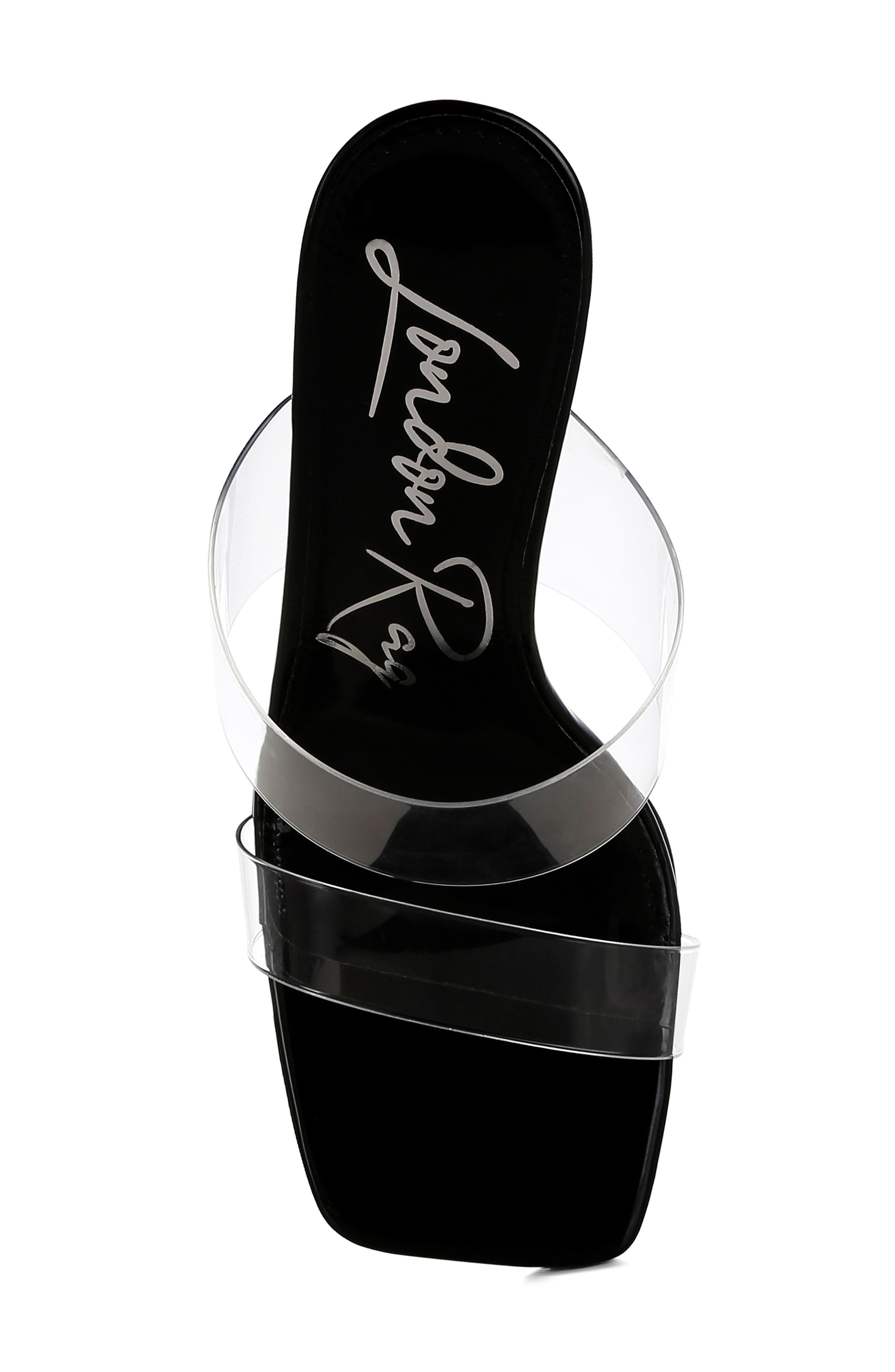 LONDON RAG Zelene Clear Strap Wedge Sandal, Alternate, color, 