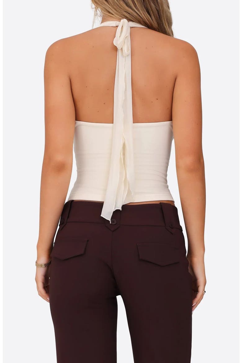 Granger Halter Crop Top, Alternate, color, CREAM