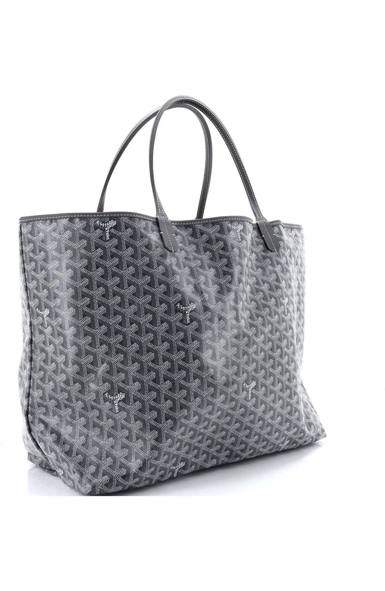 Pre-Owned Goyard Saint Louis Reversible Tote Coated Canvas and Printed Canvas GM, Alternate, color, Gray