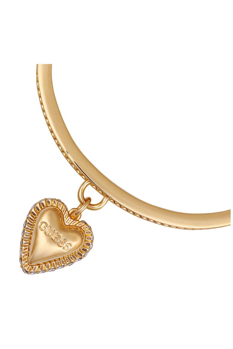 Heart Pavé Charm Bracelet, Alternate, color, GOLD TONE