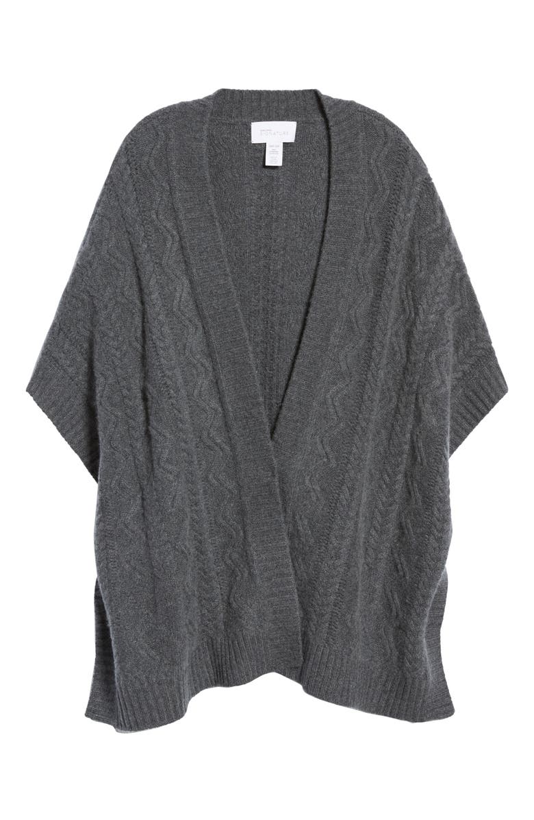 Nordstrom Signature Cashmere Open Poncho, Alternate, color, 