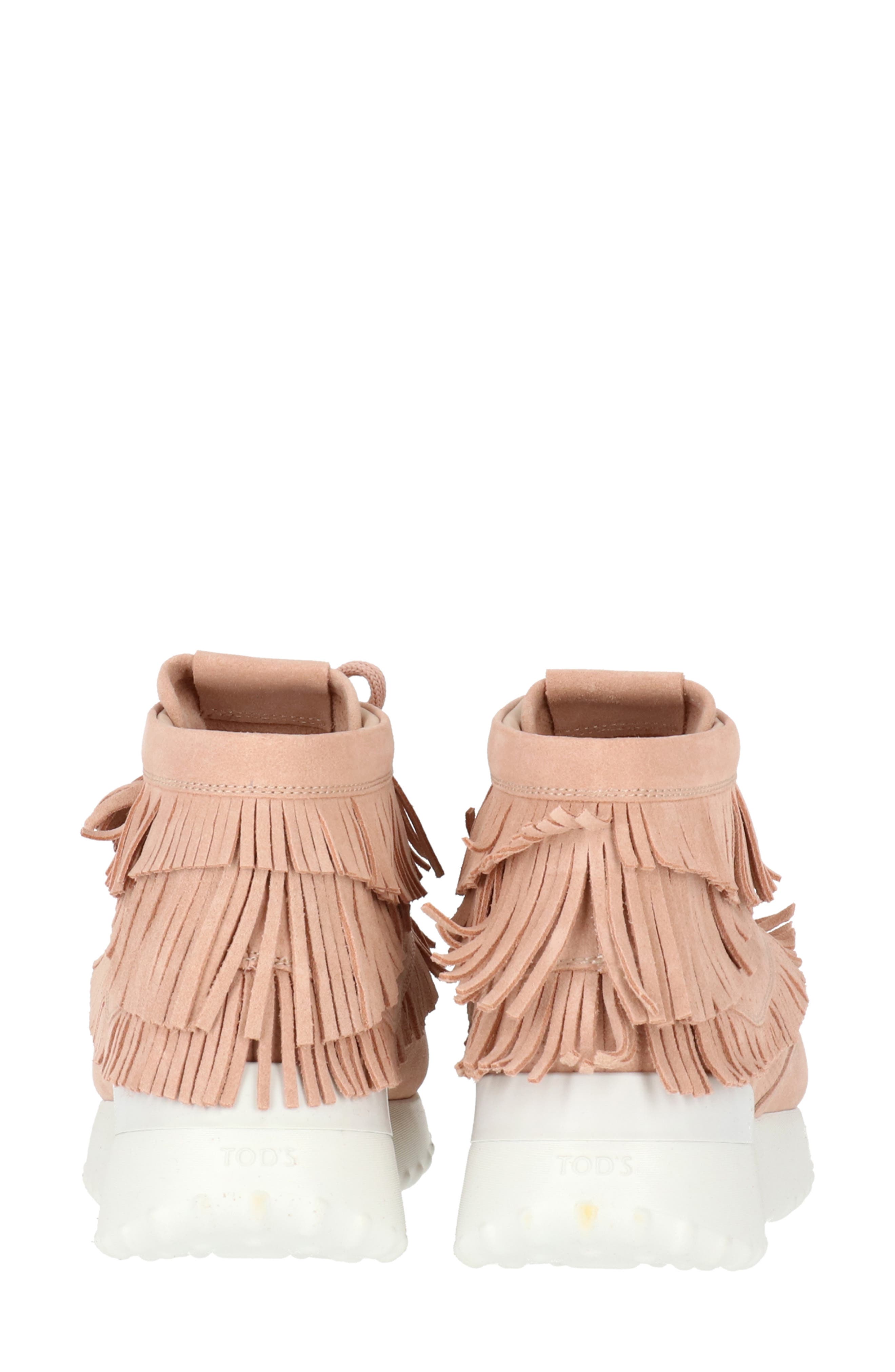 Tod's Fringe Perforated Sneaker, Alternate, color, 