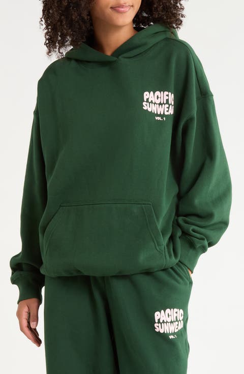 Bubble Logo Cotton Blend Hoodie