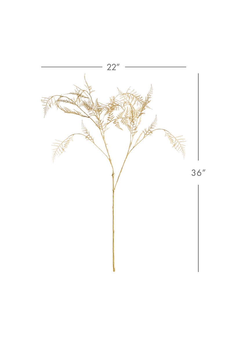 Gilded Gold Plastic Fern Stems 36" Set of 4, Alternate, color, Gold