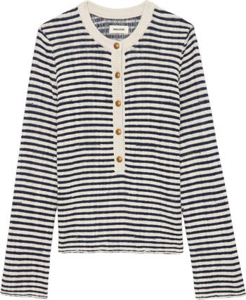 Zadig & Voltaire Mandala Stripe Henley Sweater | Nordstrom
