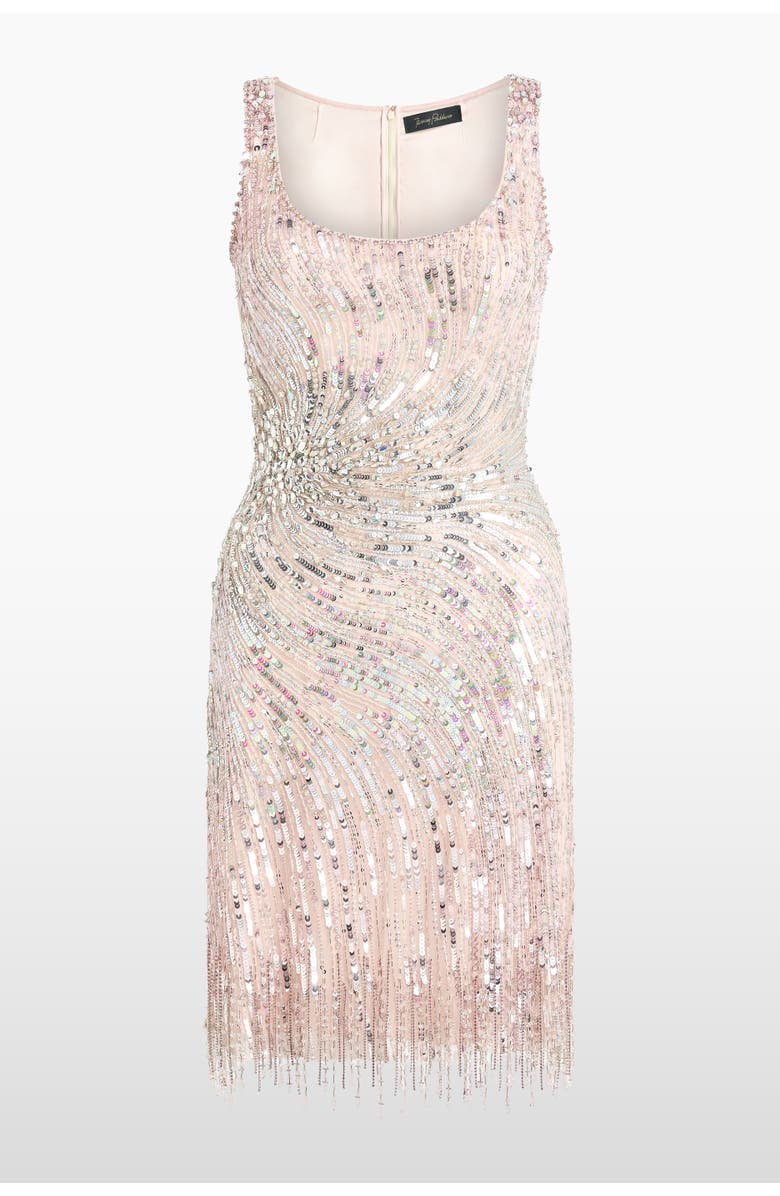 Jenny Packham Swirly Sequin-Embelished Mini Dress, Main, color, Sugar