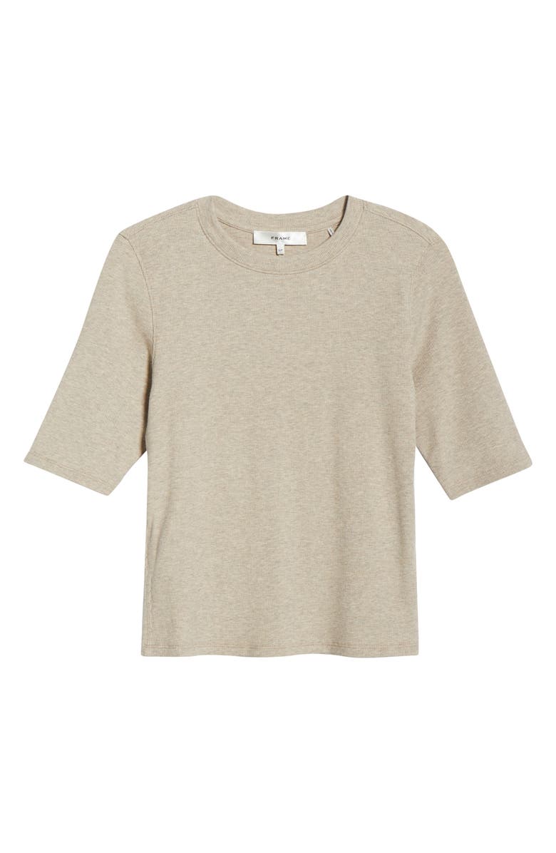 FRAME The Heather Stretch Modal Rib Top, Alternate, color, Tabby Heather