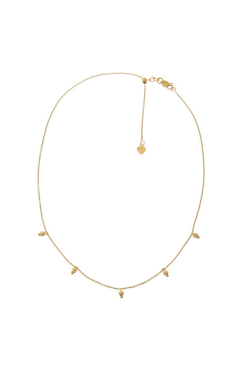 BY ADINA EDEN Mini Ball Station Choker Necklace 14K, Alternate, color, 14K Gold