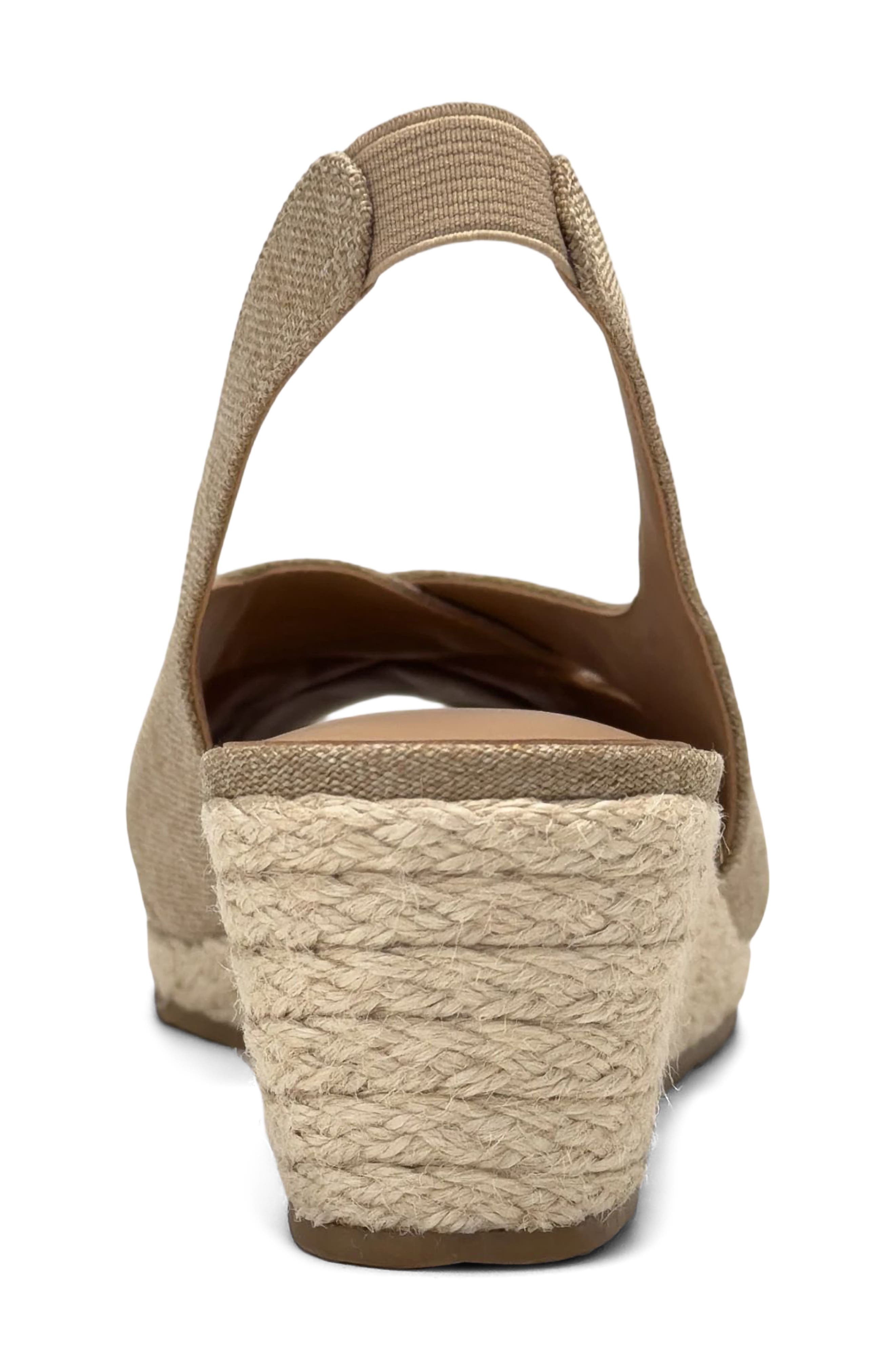 Aerosoles Roberta Linen Slingback Espadrille Wedge Sandal, Alternate, color, Dark Linen Linen