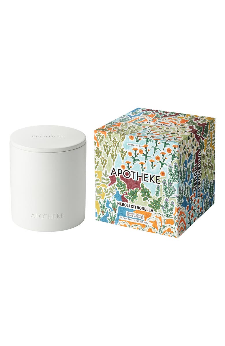 APOTHEKE Neroli Citronella Two-Wick Concrete Scented Candle with Lid, Main, color, 