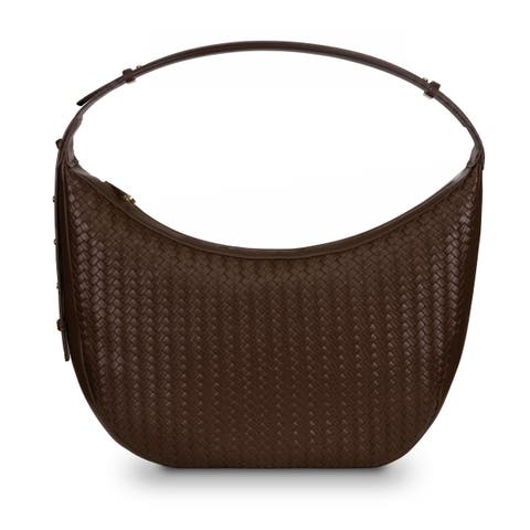 The Crescent Woven Shoulder Bag