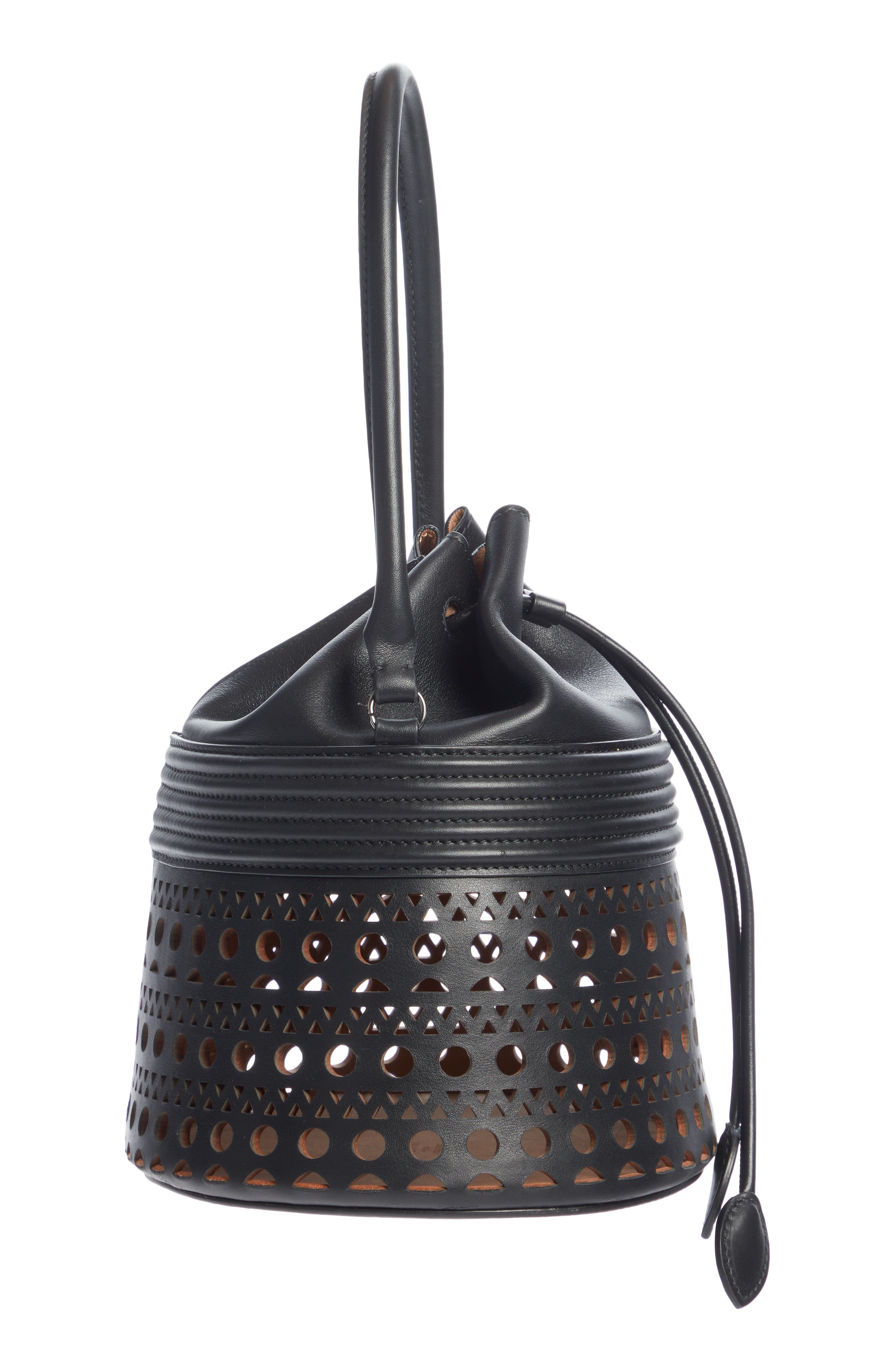 Alaïa Corset 19 Leather Bucket Bag, Alternate, color, 