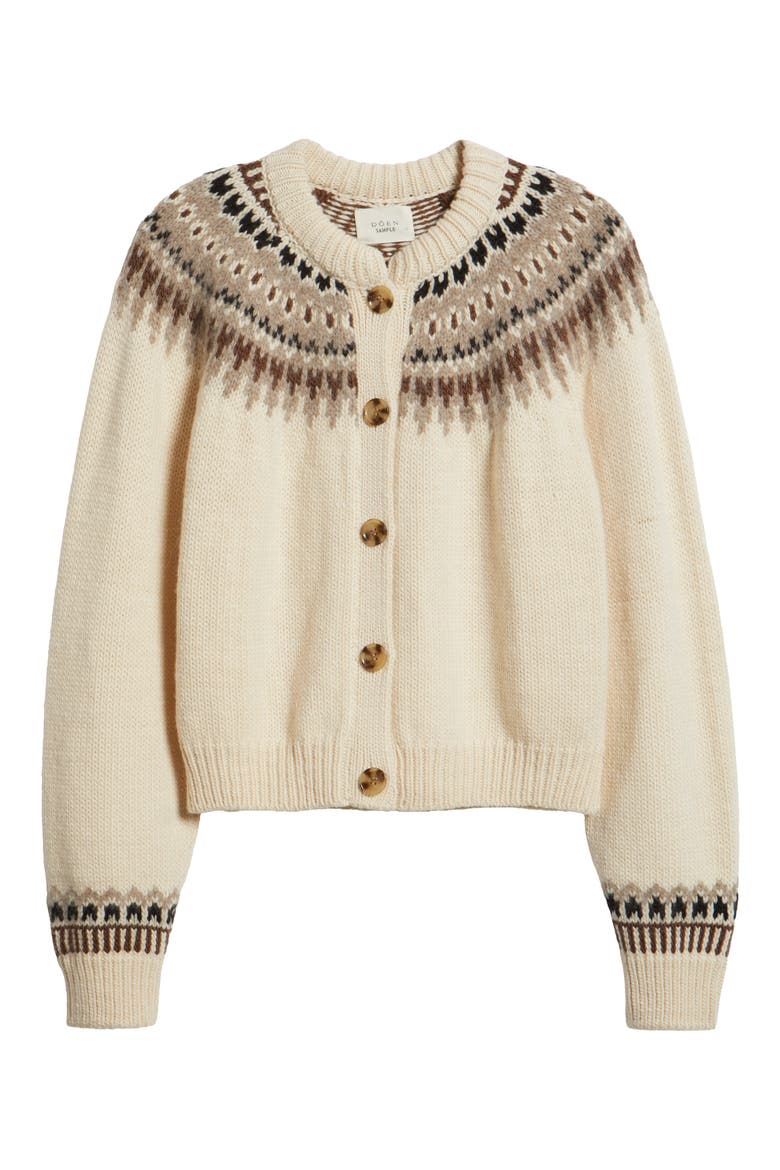 Clarke Cardigan, Alternate, color, OATMEAL OLYMPIA FAIR ISLE