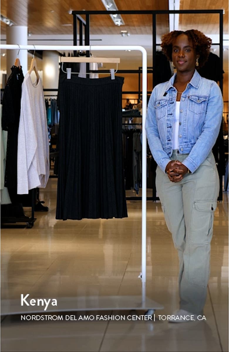 Check Pleated Midi Skirt, sales video thumbnail