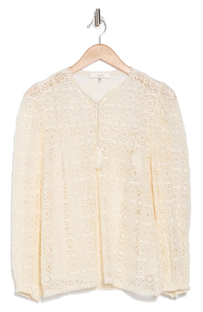 FRAME Cotton Crochet Top, Alternate, color,