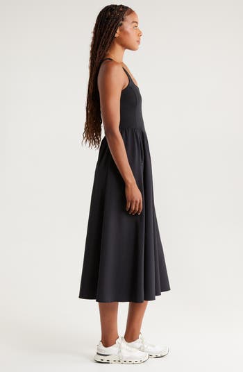 Effortless Square Neck Midi Dress