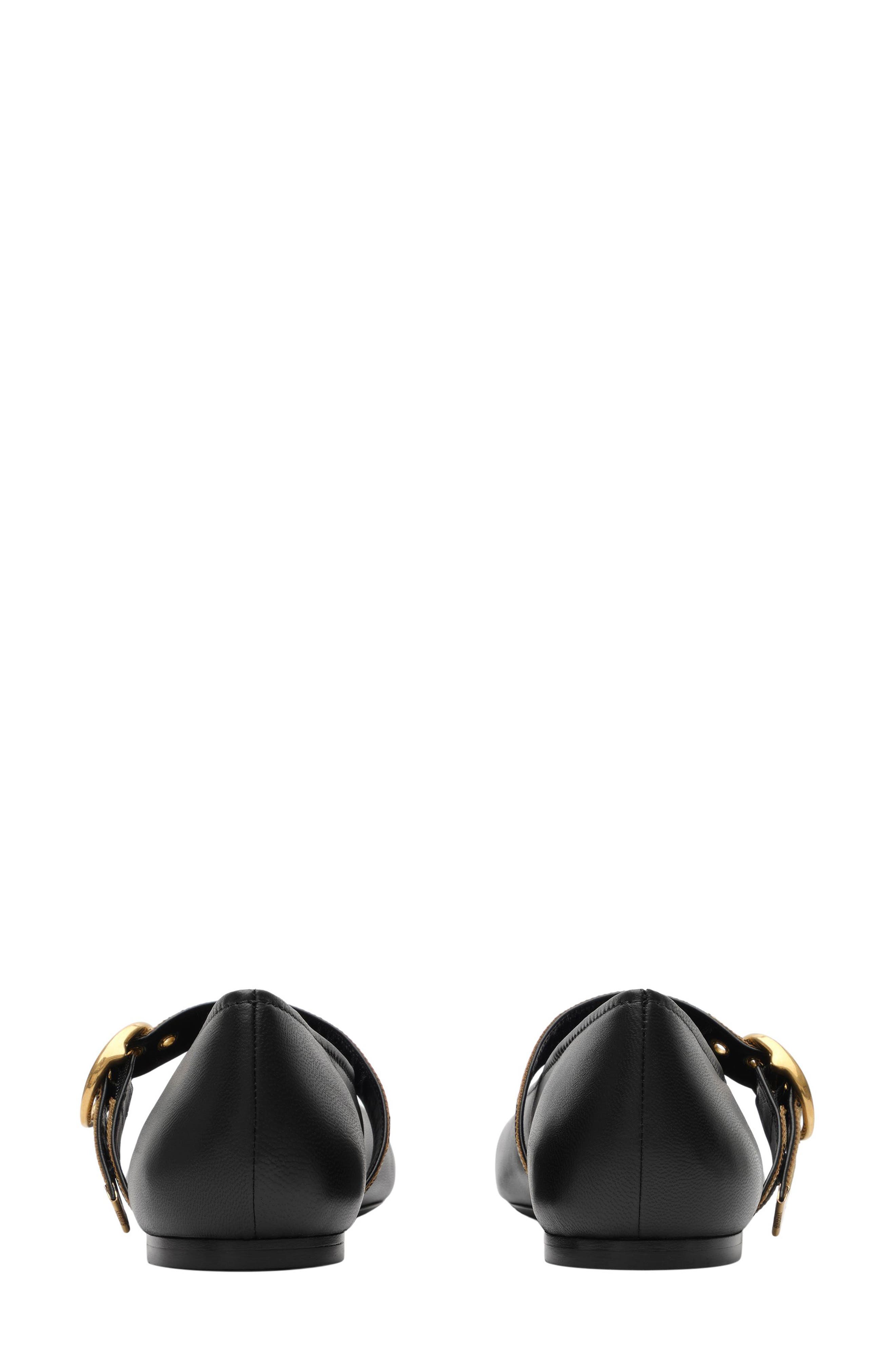 Burberry Robin Mary Jane Ballerina Flat, Alternate, color, Black