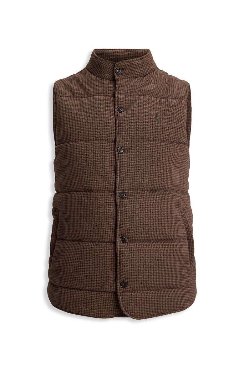 Big & Tall Estate Ribbed Vest, Alternate, color, NTMG BRWN DOGTOOTH