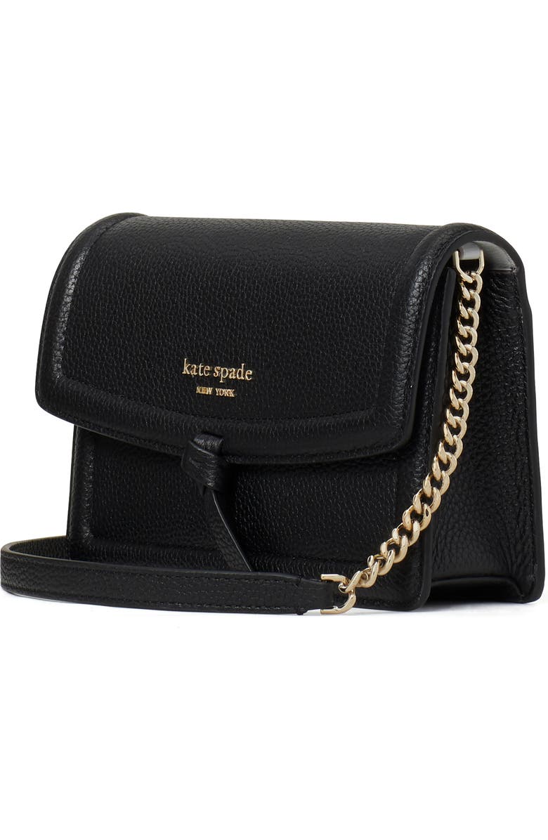 Kate Spade New York knott leather flap crossbody bag, Alternate, color,