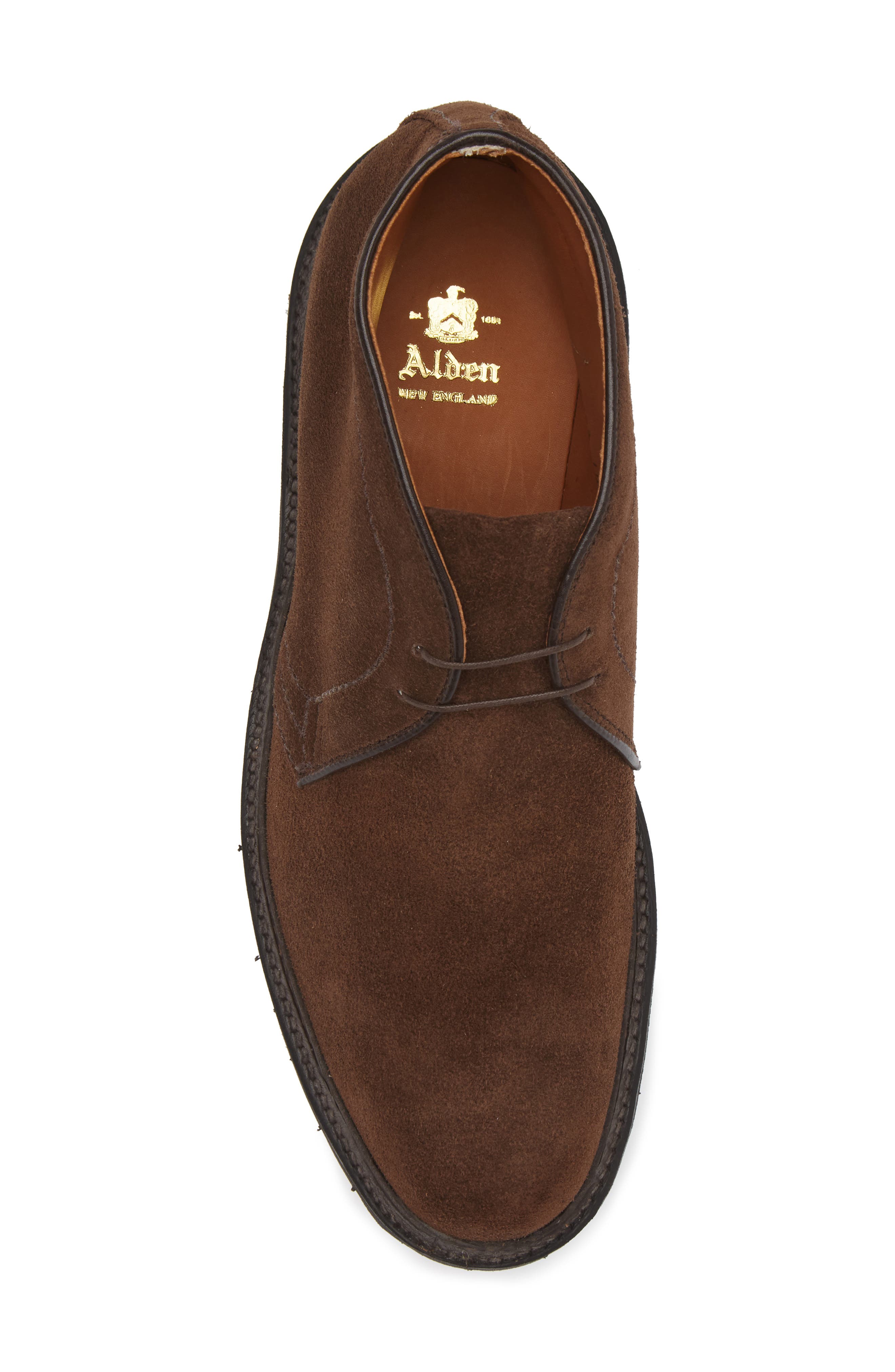 Alden Barrie Chukka Boot, Alternate, color, Dark Brown Suede