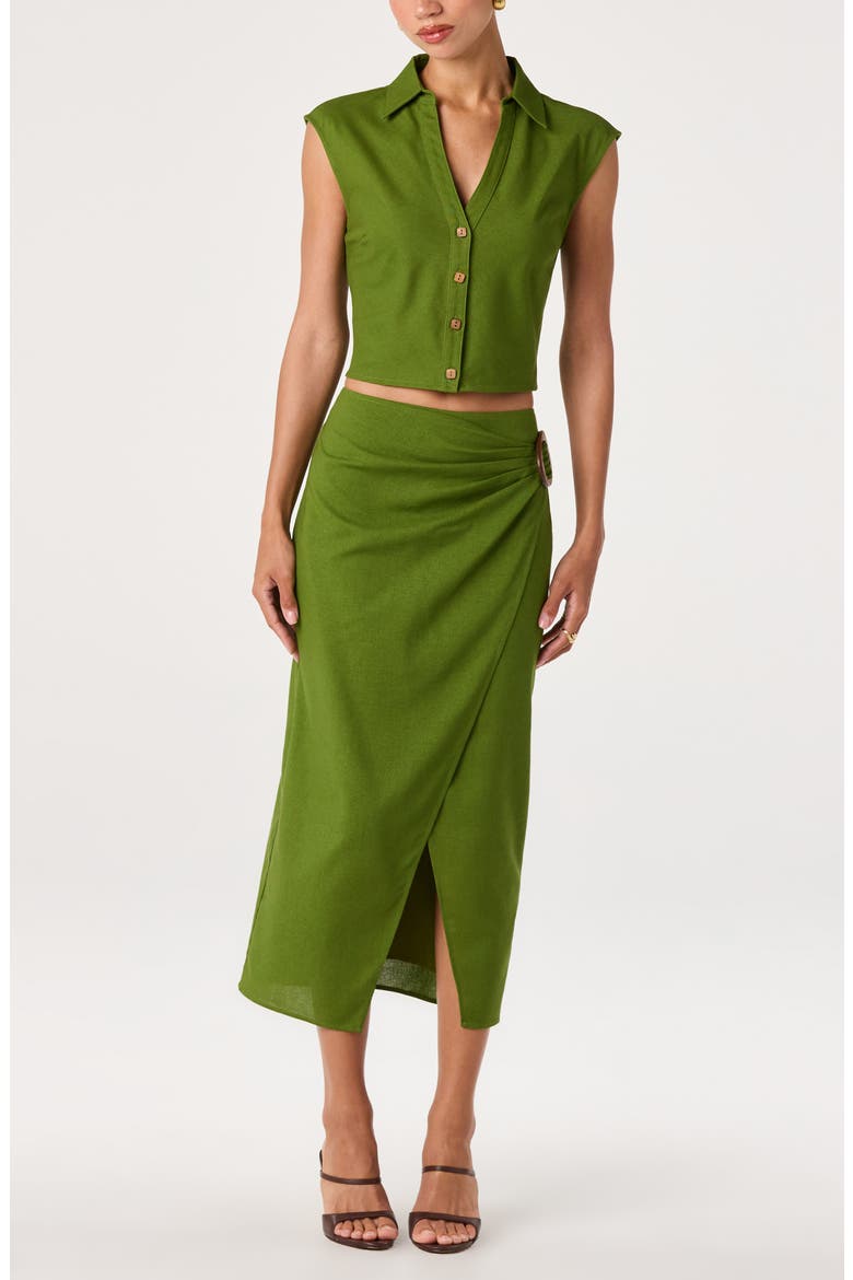Onyx Buttoned Top, Alternate, color, GREEN