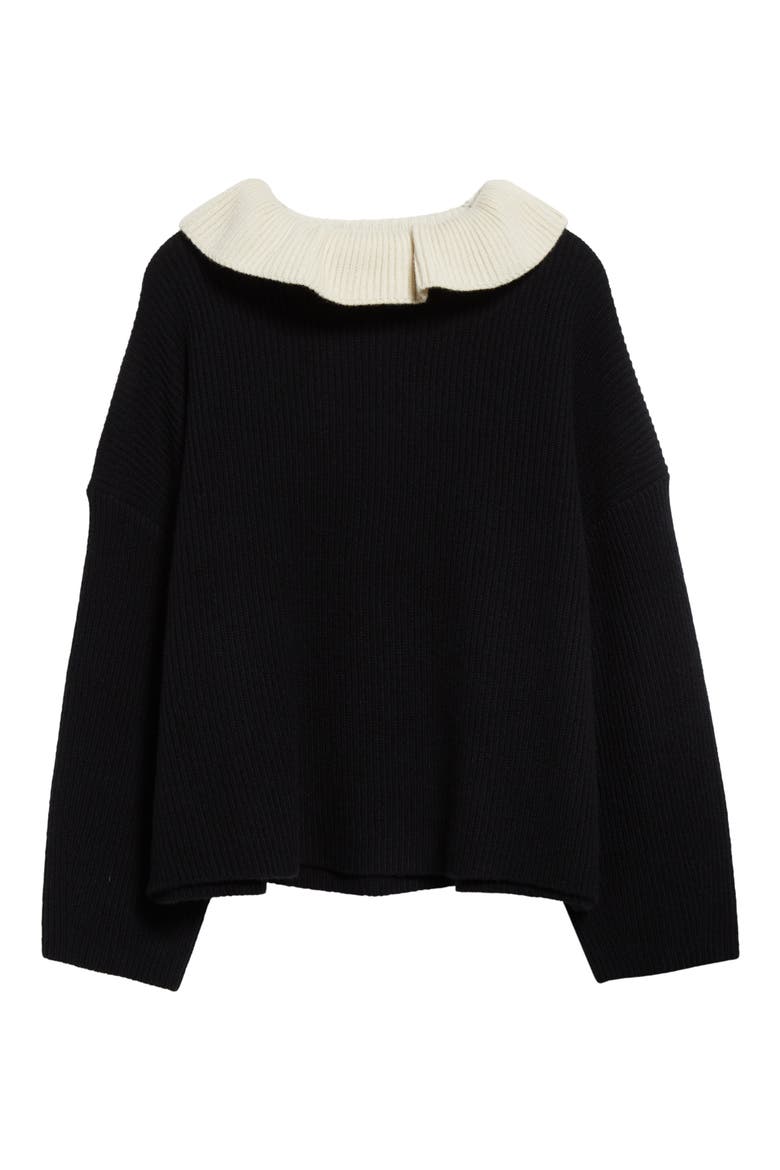 Zoppez Layered Mock Neck Cashmere Sweater, Alternate, color, 000001 BLACK