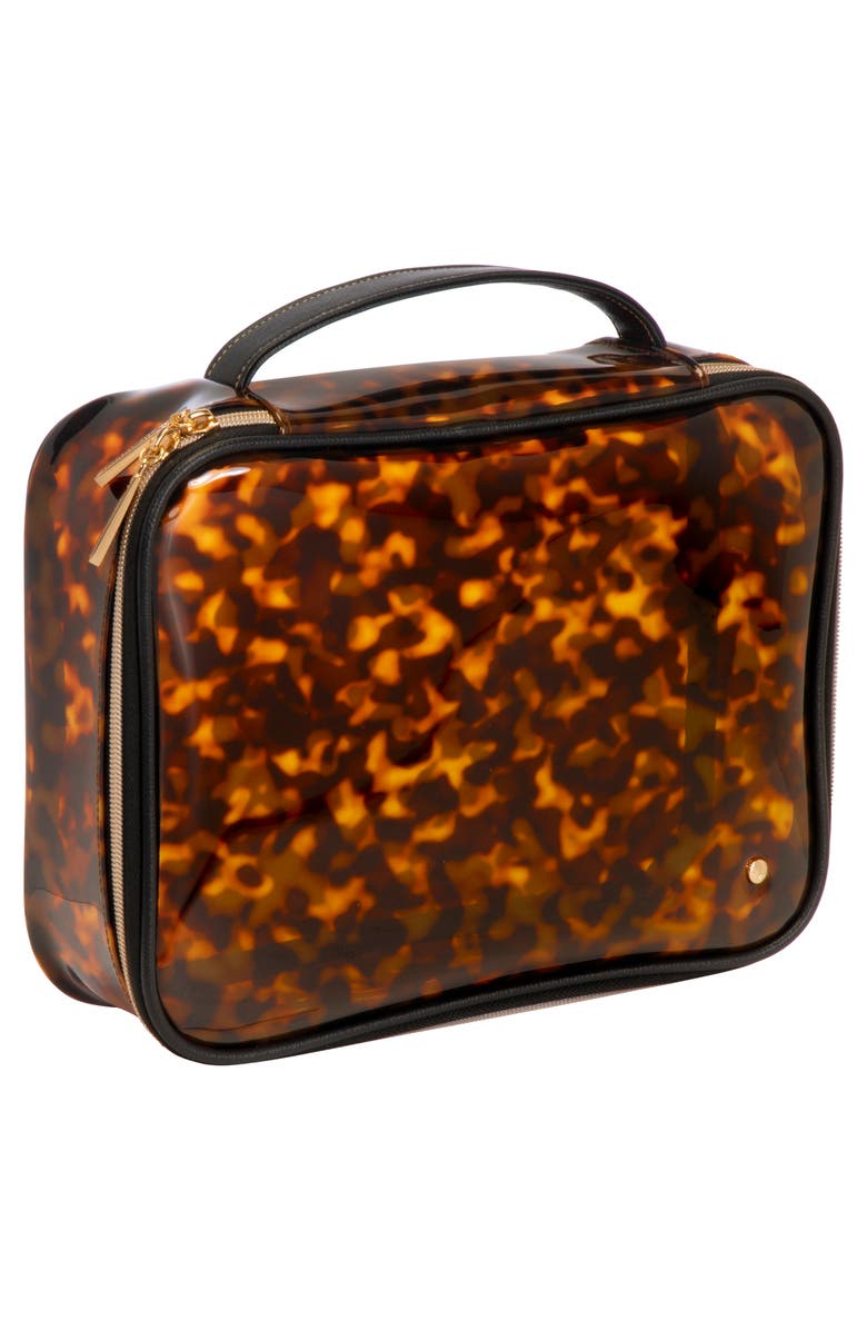Stephanie Johnson Claire Miami Clearly Tortoise Jumbo Makeup Case, Alternate, color,