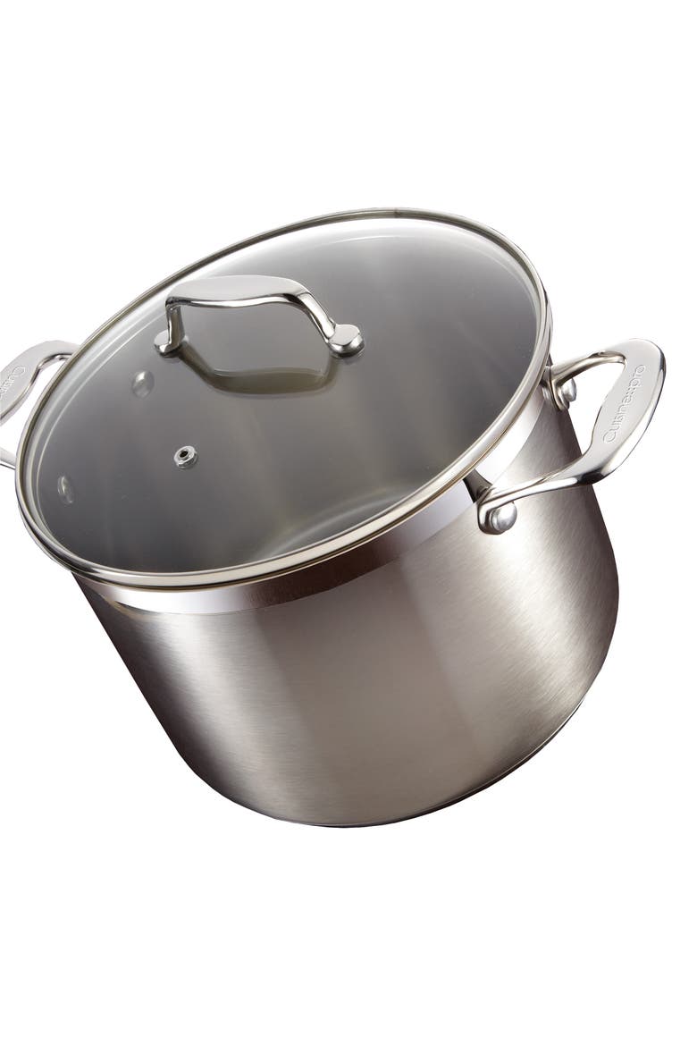 iconiX™ 7.6 Qt Stockpot with Lid, Main, color, SILVER