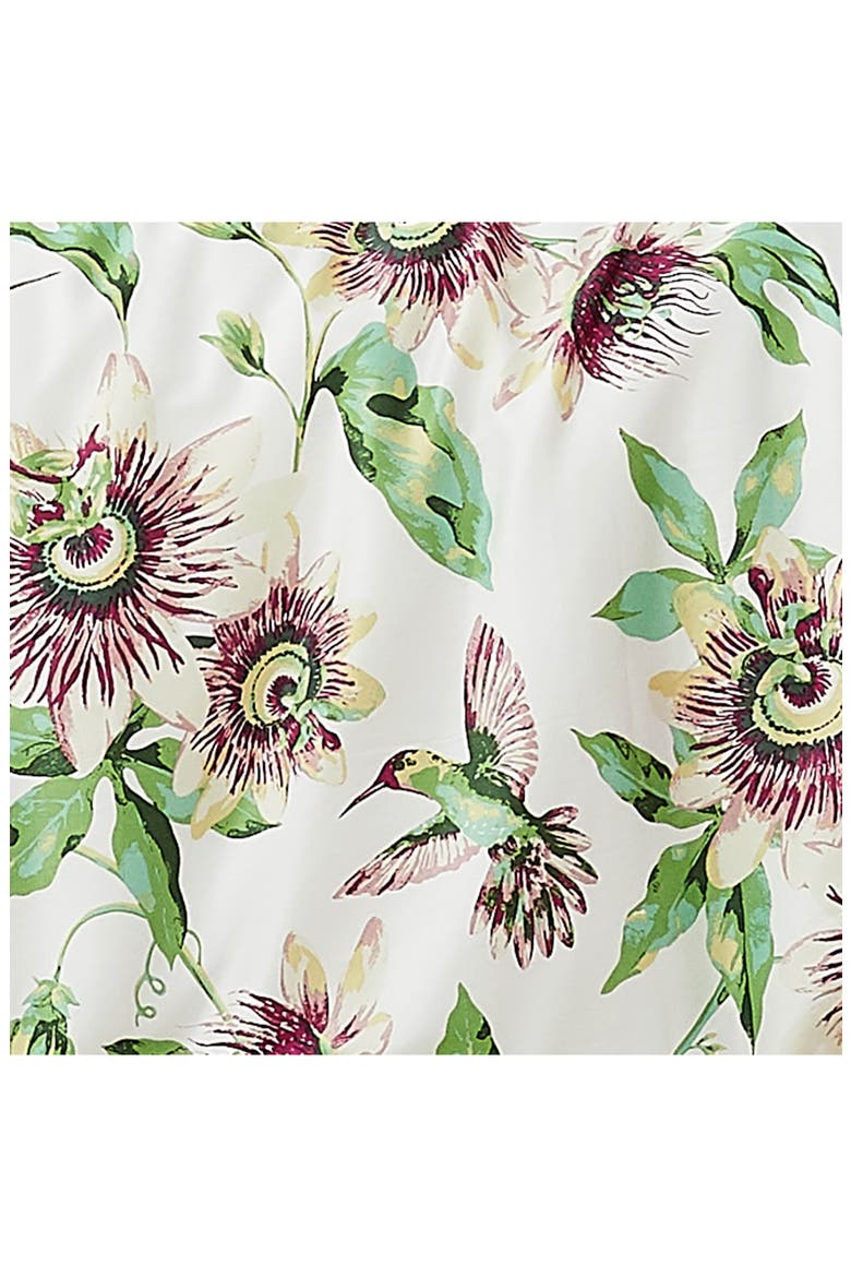 Duvet Cover & Pillow Sham Set, Alternate, color, WHITE/ GREEN