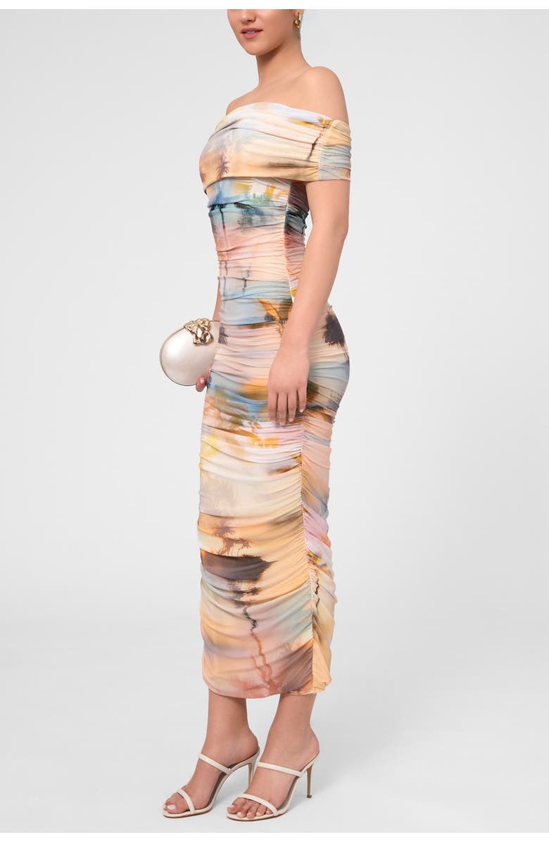 RACHEL Rachel Roy Aubree Off-the-Shoulder Maxi Dress, Alternate, color, Light Pastel Orange