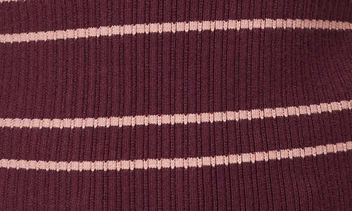 Scotch & Soda Stripe Zip Polo Sweater In Red