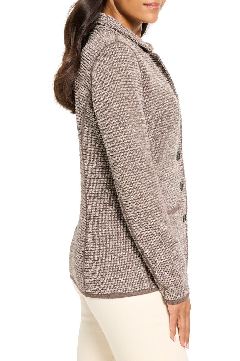 Pixel Knit Cotton Blend Blazer, Alternate, color, BROWN MULTI