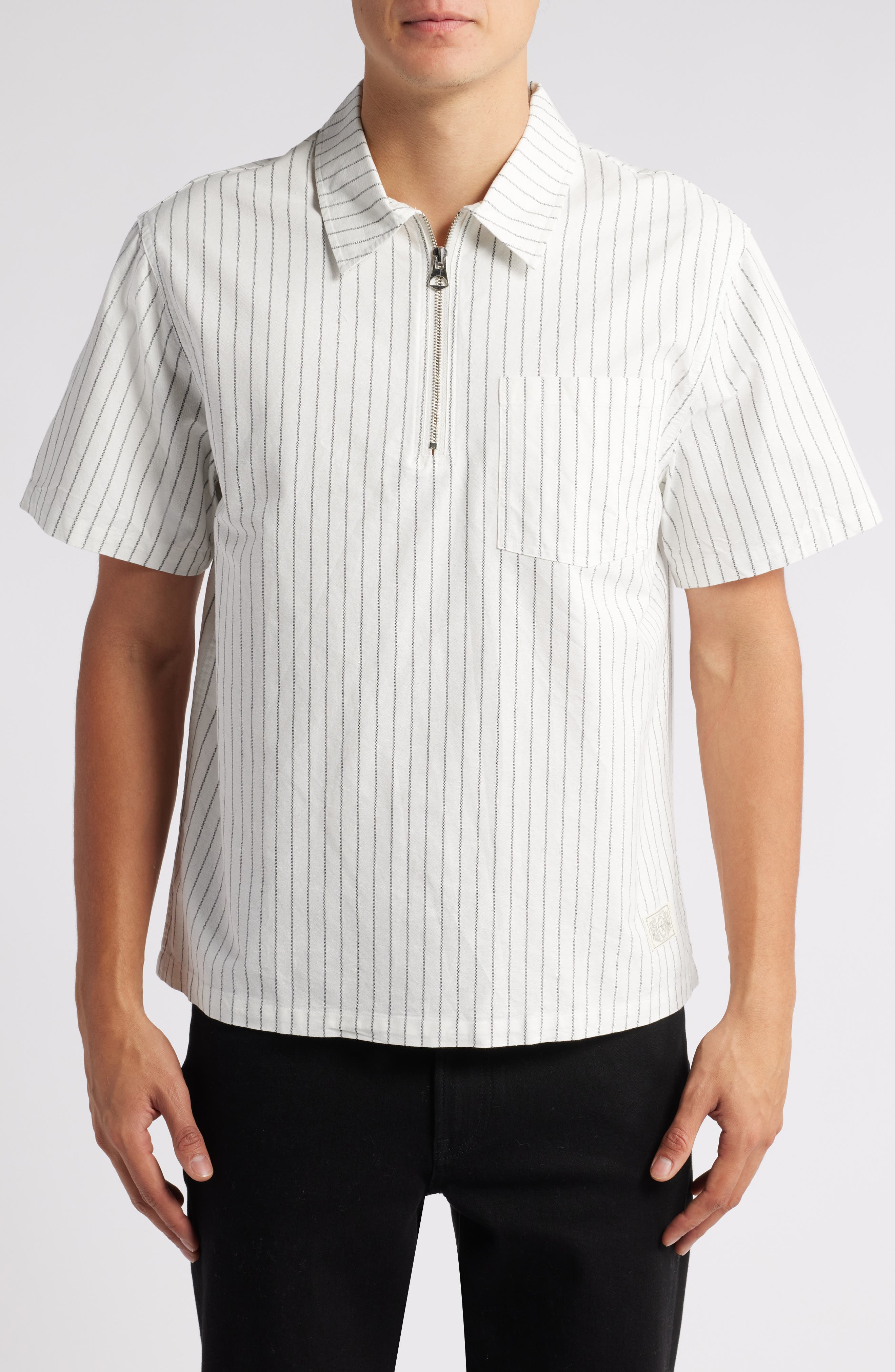 Stripe Quarter Zip Shirt