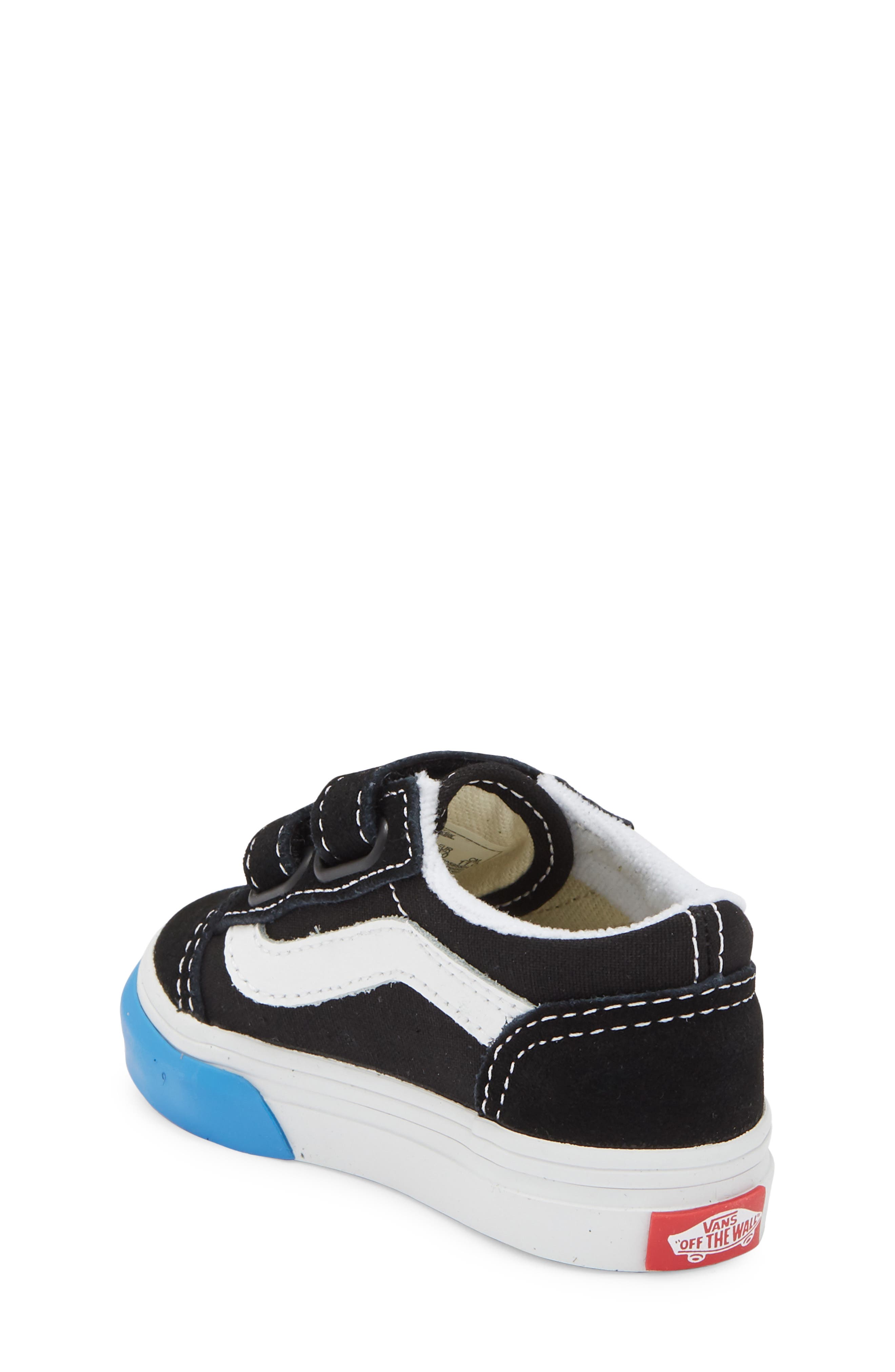 Kids' Old Skool V Wave Sneaker, Alternate, color, BLACK BRIGHT AZURE