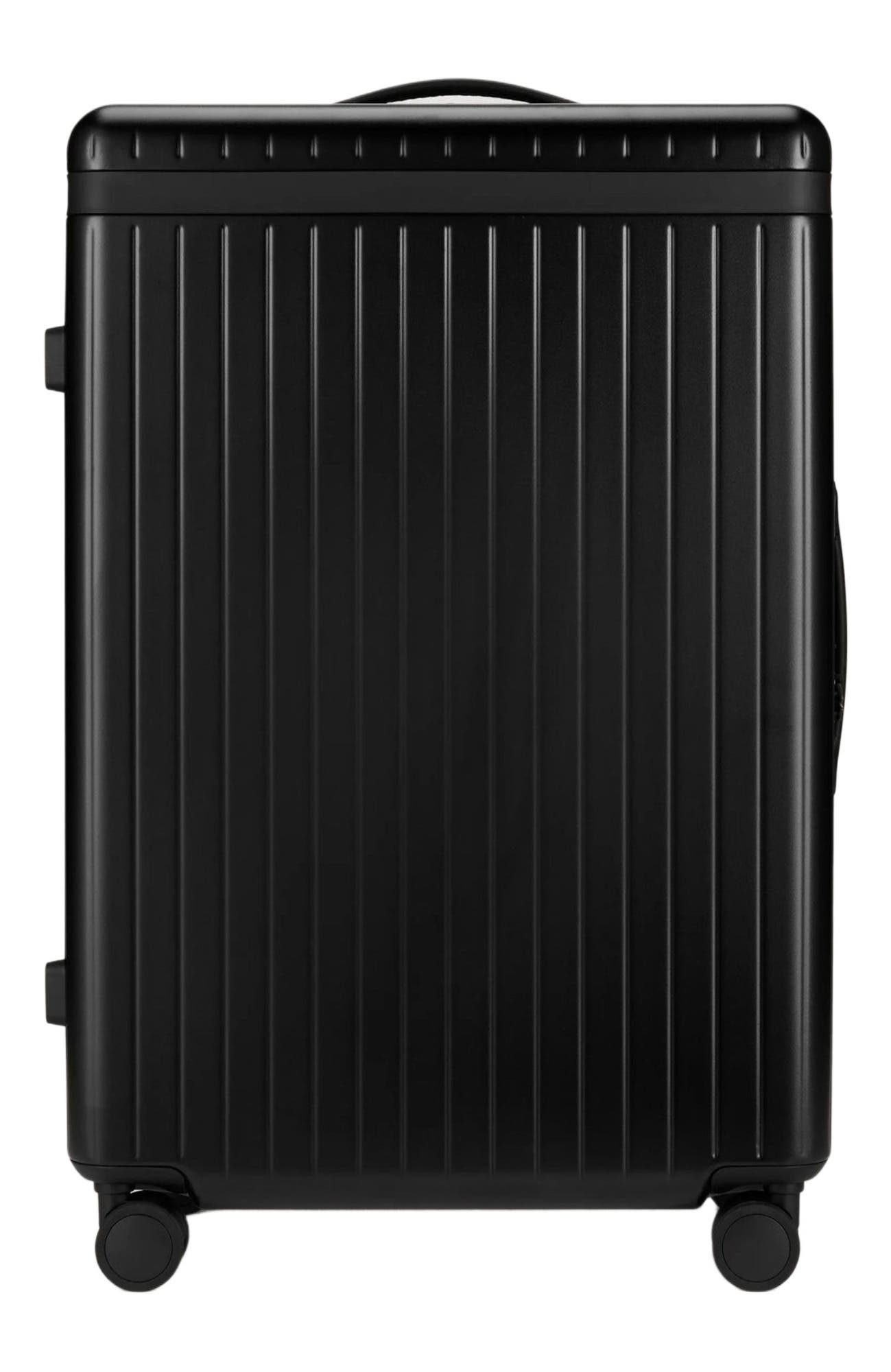 Carl Friedrik The Large Check-in Suitcase, Main, color, Black / Black
