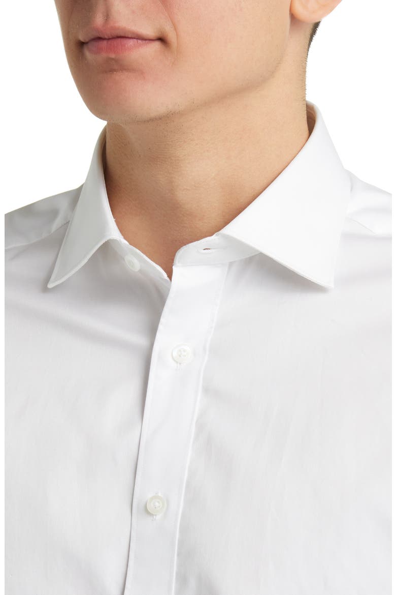 Luxury Twill Slim Fit Shirt Single Cuff, Alternate, color, WHITE
