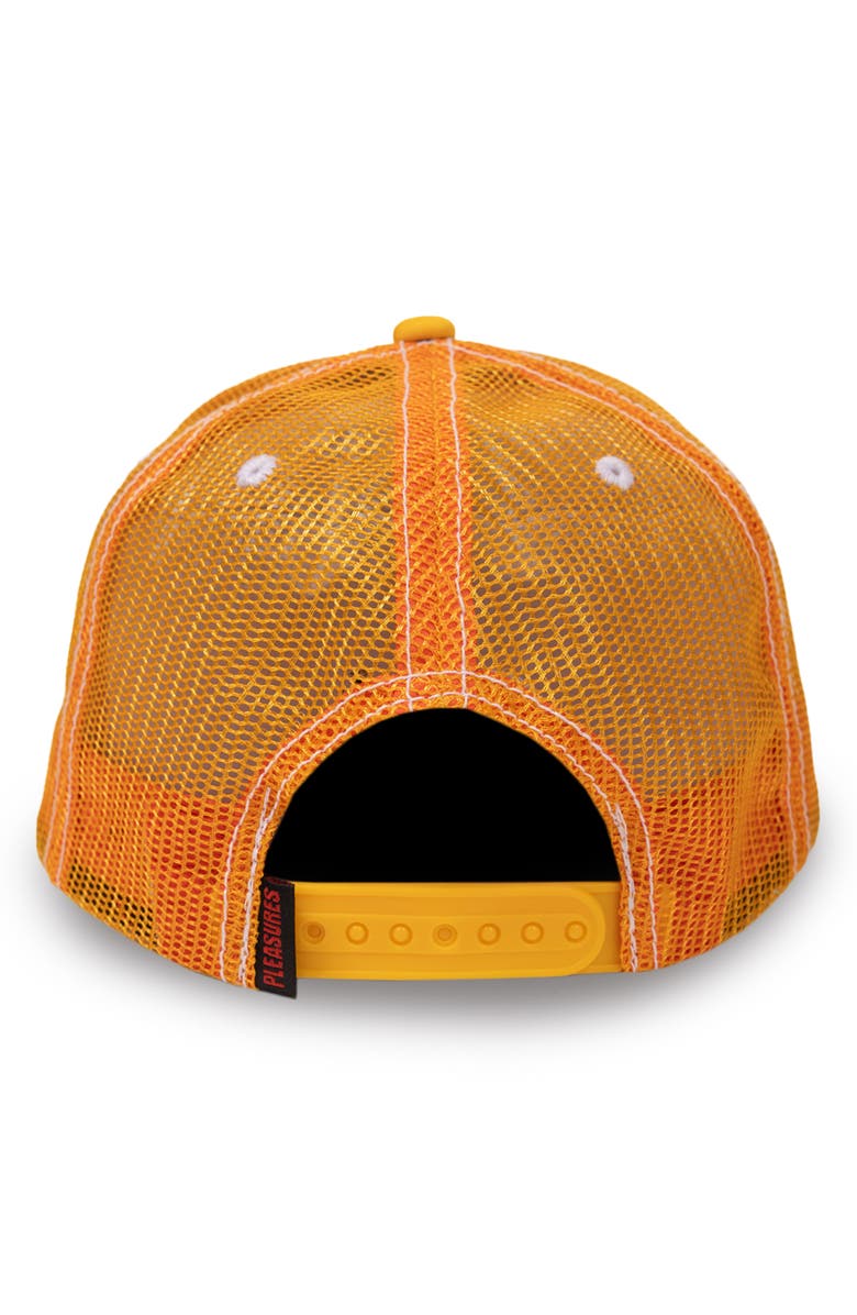 PLEASURES Mud Snapback Trucker Hat, Alternate, color, Orange