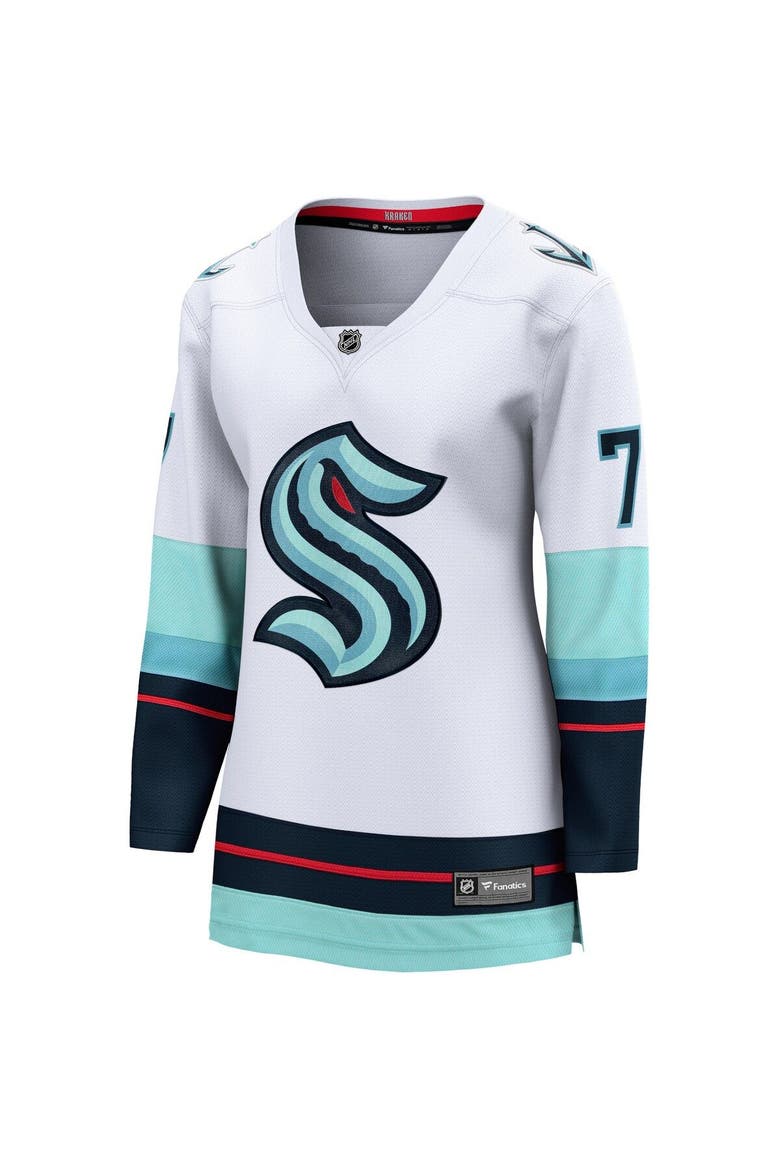 Women's Fanatics Branded Jordan Eberle White Seattle Kraken Away Premier Breakaway Player Jersey, Alternate, color, White