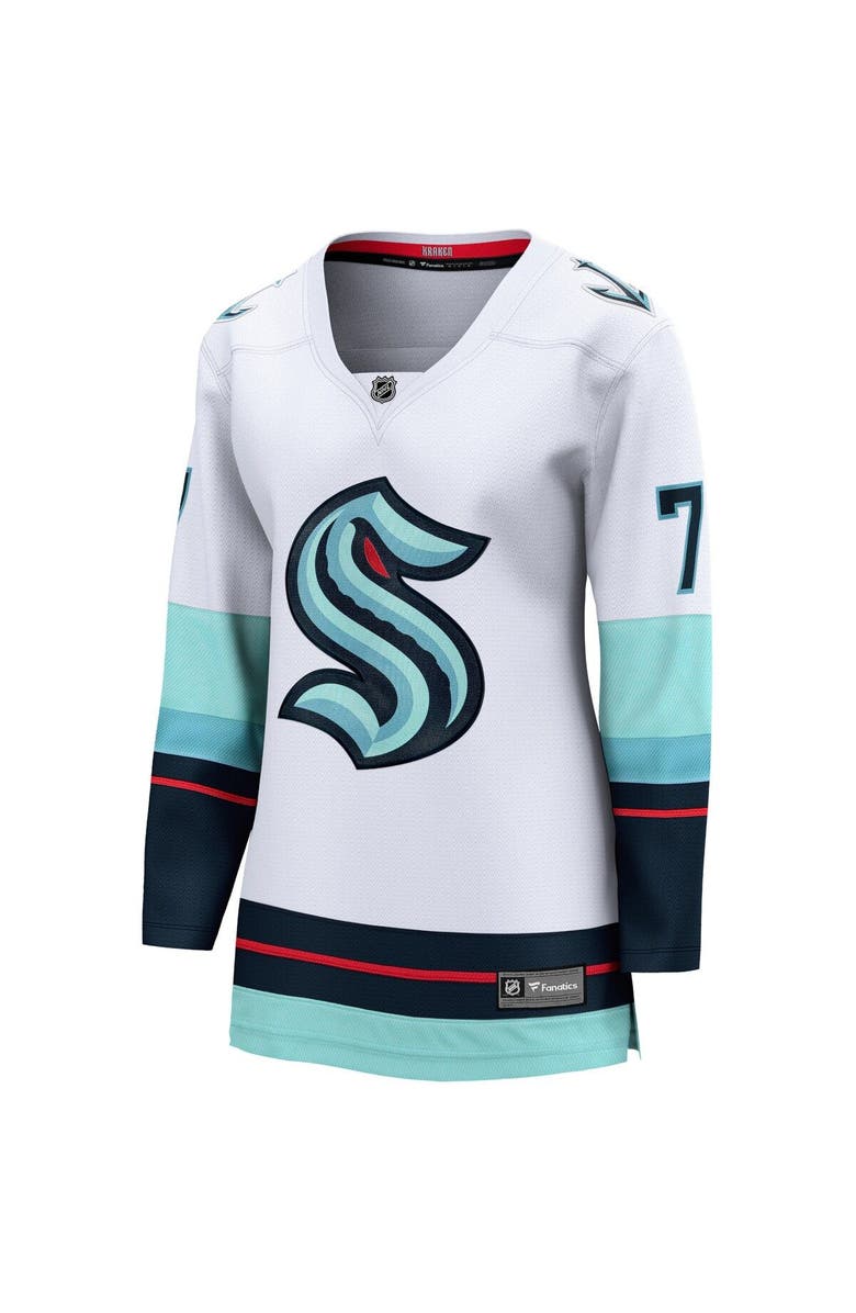 FANATICS Women's Fanatics Branded Jordan Eberle White Seattle Kraken Away Premier Breakaway Player Jersey, Alternate, color, White