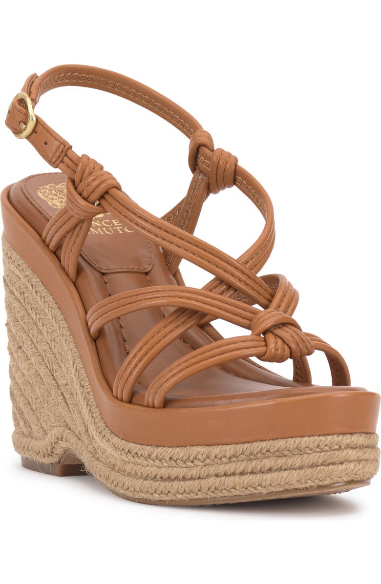 Vince Camuto Delyna Espadrille Wedge Sandal, Main, color, Golden Walnu