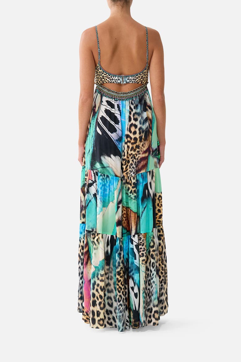 Long Dress With Jersey Bodice, Alternate, color, Butterfly Bohemia