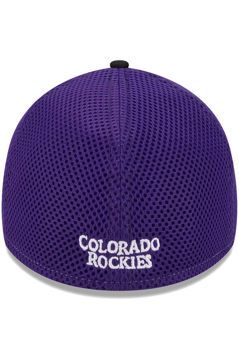 Men's New Era Black Colorado Rockies Team Neo 39THIRTY Flex Hat, Alternate, color, Black