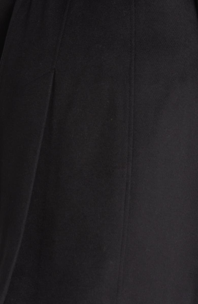 Sam Edelman Rib Collar Wool Blend Trench Coat, Alternate, color, 