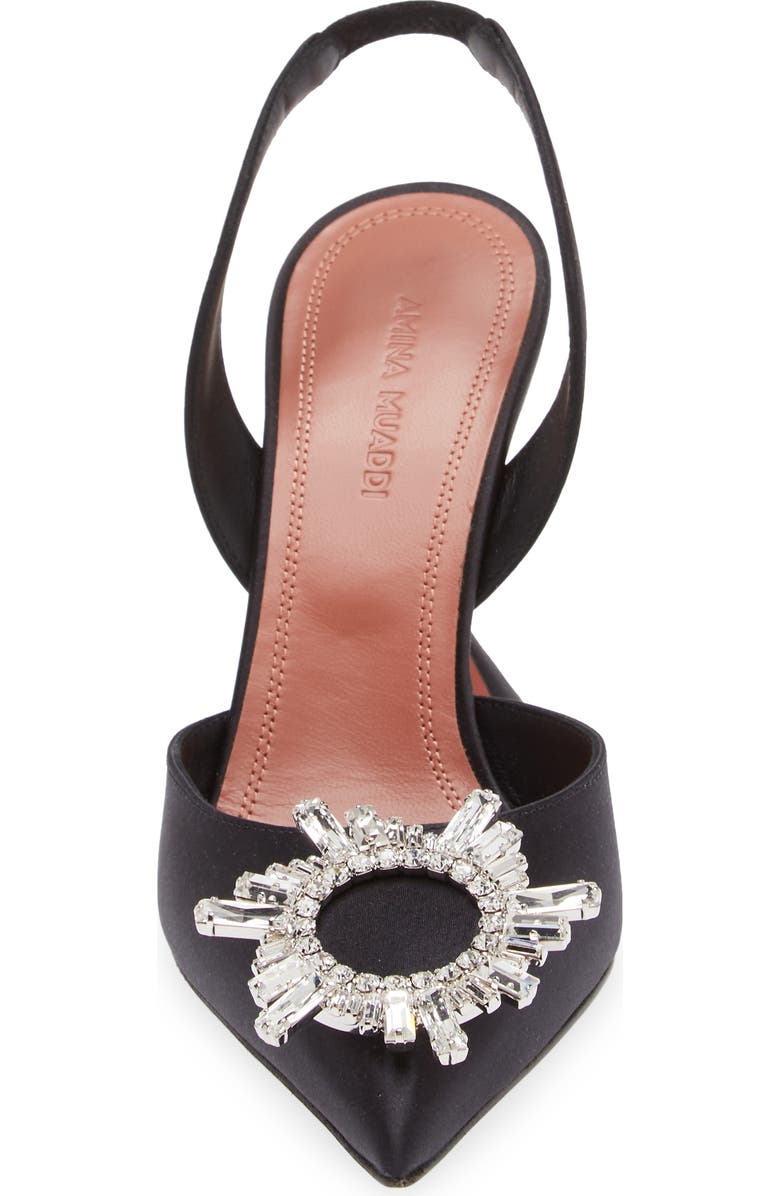 Amina Muaddi Begum Glass Pointed Toe Slingback Pump, Alternate, color,